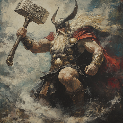 Future Thor Mockup ancient art design drawing god graphic design greek god hammer illustration marvel mock new sketch thor