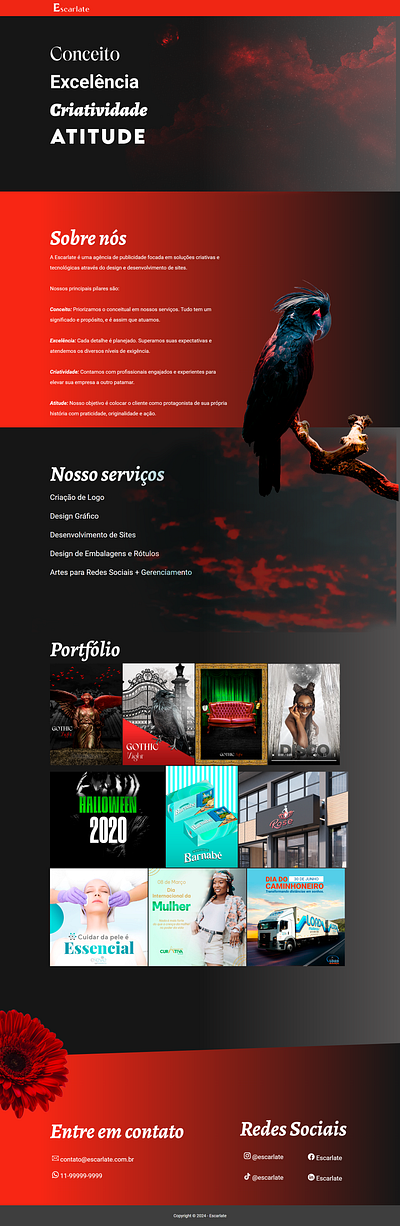 Escarlate Publicidade | Landing Page branding graphic design landingpage logo ui website