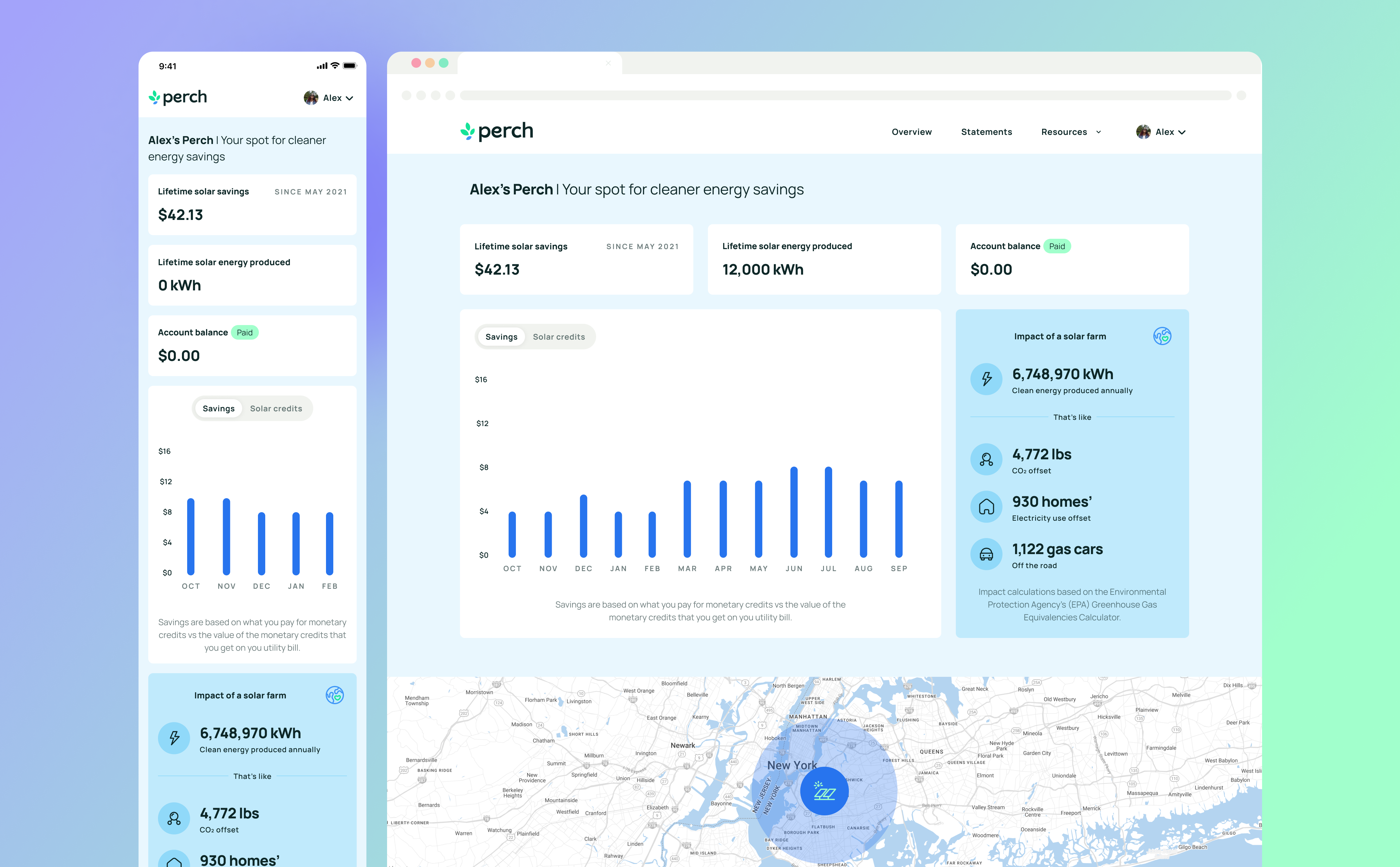 Perch Portal app design interface responsive design ui ux