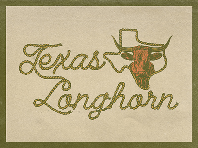 TEXAS LONGHORN apparel austin badge branding graphic design lockup logo longhorns rope shirt state fair texas texture vintage western