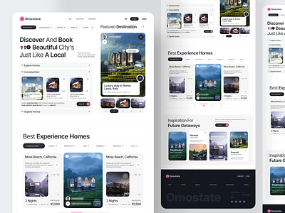Omostate - Real estate website design agent apartment business home interface landing page real estate agency real estate landig page real property realestate realty stay ui user interface ux web webdesign website