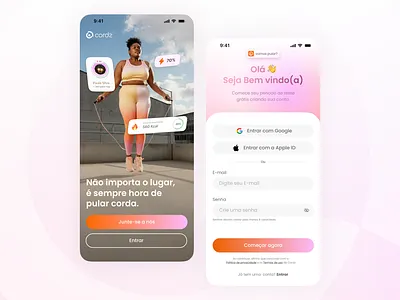 Cordz — Sign Up app daily ui gym gym app rose app sport app ui ui design ux design