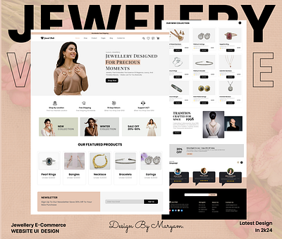 E-Commerce Jewellery Store Landing Page UI Design branding designinspiration digitalbranding ecommerceui figma graphic design jewelryecommerce luxuryretail responsivedesign ui uidesign uiuxdesign userexperience webdesigninspiration