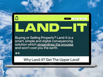 LAND-IT WEB DIRECTION branding layout typography ui ux