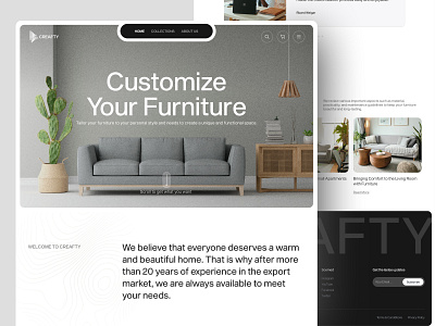 Furniture Landing Page creative ecommerce furniture furnituredesign furniturestore homedecor interior interiordesign landing landingpage minimalist productpage ui uiux ux website