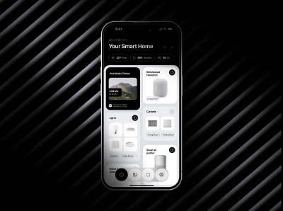 Smart Home - Mobile App Concept ai ai home ai house app automation control design home station house household mobile monitoring remote smart app smart devices smart home smart house tachnology ui ux