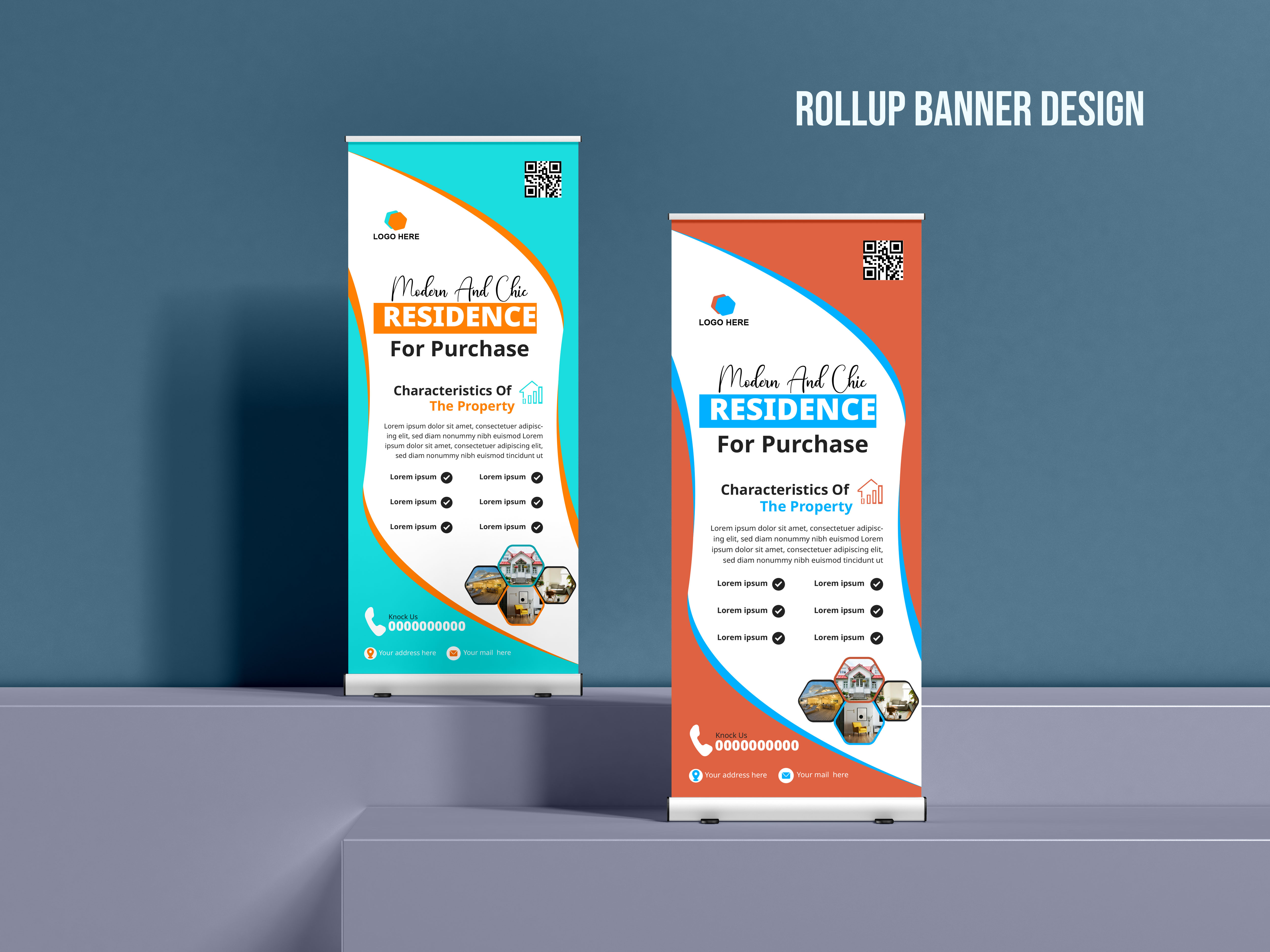 Rollup Banner Design banner branding design graphepical graphic design illustration rollup banner vector
