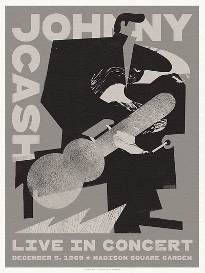 Shows I Wish I Went To #9 art character design illustration johnnycash layout poster texture type vector