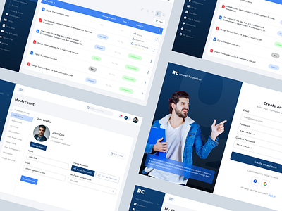 Signup, Dashboard Paper, and Profile setting Web Desktop design dashboard design desktop desktop design paper profile profile setting setting ui ui design uiux ux ux design web web design website website design