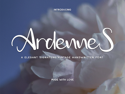 Ardennes - Elegant Signature Handwritten | Free Font branding design elegant font free font graphic design handwritten illustration logo modern signature type design typeface typography ui wedding font