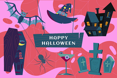 happy halloween illustration