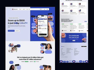 Delacoure - Banking Landing Page bank banking card cash credit digital finance fintech income landing page loan money payment send transaction transfer ui wallet web withdraw