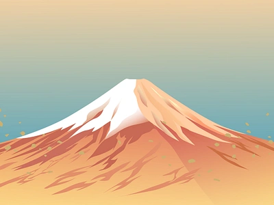 FUJI art branding design illustration landscape logo vector イラスト