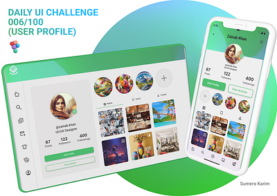 DAILYUI - 006/100 (USER PROFILE) app design daily ui dailyui design figma mobile app design ui ui design ui ux user centeric userprofile userprofile design ux ux design ux ui web design