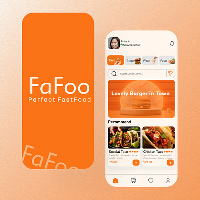 FaFoo Perfect FastFood app fastfoof interface ui