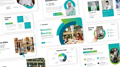 Ramadhan Presentation branding design elegant graphic design islamic mubarak muslim powerpoint presentation ramadahan template