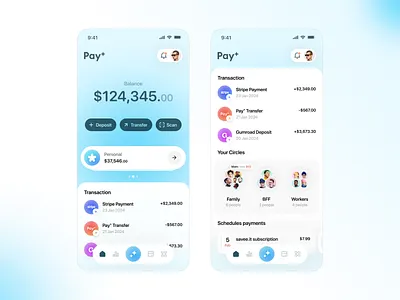 Mobile Wallet App app application banking design fintech mobile sajon ui ux wallet