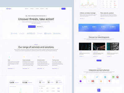 Filigran - SAAS Company landing page Redesign agency clean company cyber security home pages landing pages open source risk management saas saaspo security start up support packages tech solutions threat intelligence training course ux saas website vektora web design website