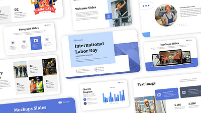 International Labor Day Presentation branding design elegant graphic design labor labor day powerpoint presentation template