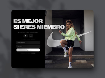 Sing Up - Nike figma graphic design landing page pop up register register page sing up sing up page ui ui desing ux