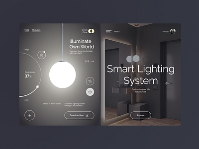 Smart Home. App Screen 3d ai app concept design graphic design interface minimalistic ui user interface ux web website