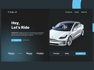 Landing Page (Tesla Inspired) aesthetic branding car clean design graphic design illustration landing page modern simple tesla ui uiux vehicle web