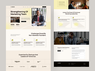 Functional CMO Landing Page Design – Your CMO cleandesign cmo cmo landing page founders fractionalcmo landingpagedesign marketing marketingteam responsivedesign startupmarketing ui uiux uxdesign web ui webdesign