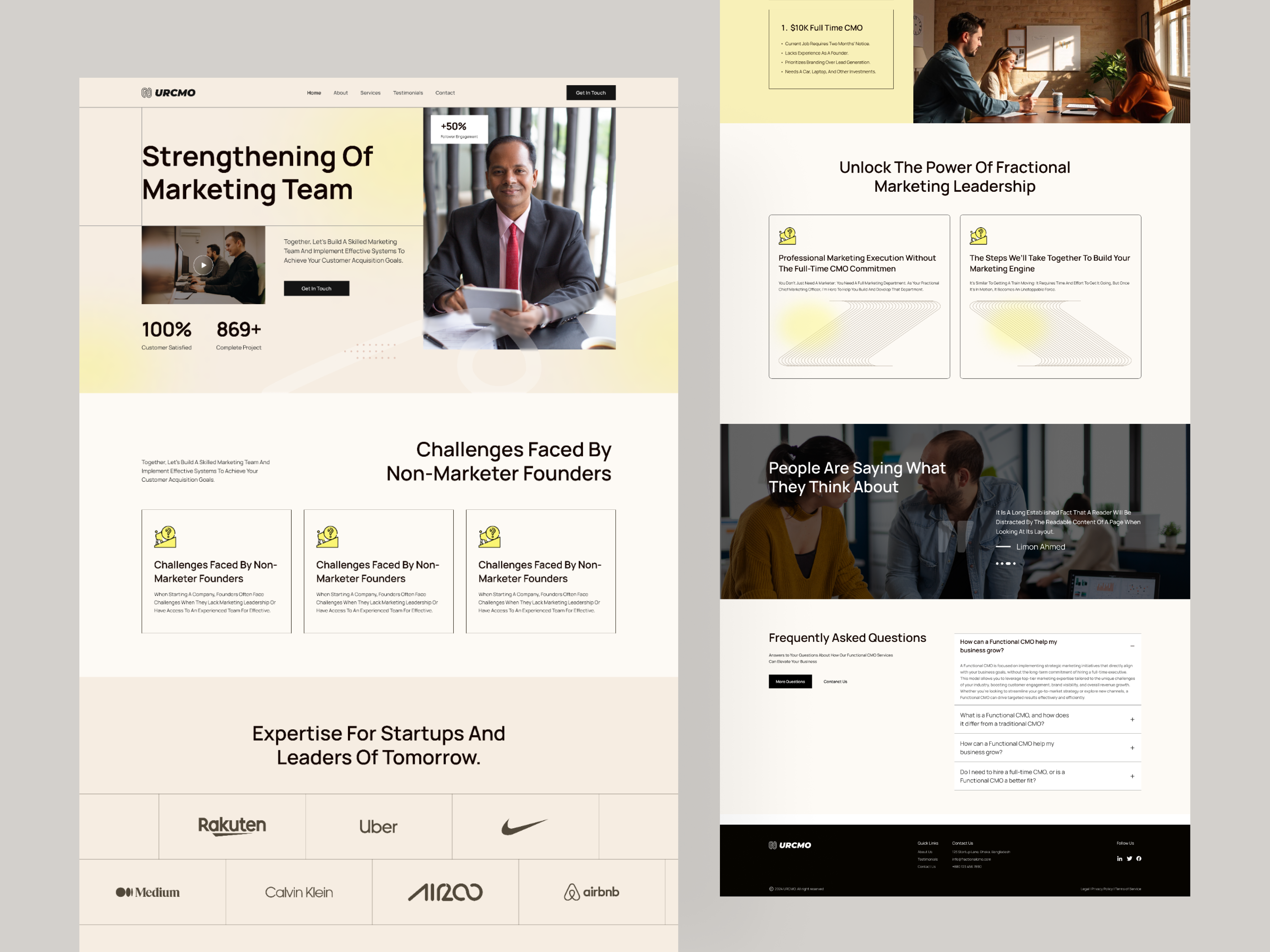 Example of Minimal Landing Page Design