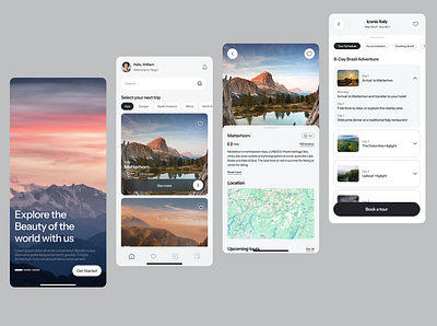 Travel - Mobile App Design app branding design mobile mobile app travel ui ux