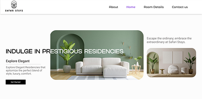Landing page for Safari stays graphic design typography ui ux