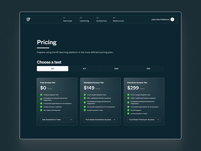 SaaS Pricing Page for Online Learning Platform big fonts block color branding card design glass graphic design illustration landing page logo morphism page plan pricing ui ui design ui inspiration ux design website