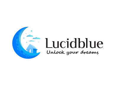 Lucidblue Logo architechture blue brand identity branding agency design dreamy homedecor interior logo logodesign modern logo real estate