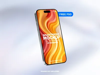 iPhone 16 Pro Max Isometric Photoshop Mockup Template - Free tech mockup