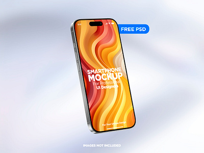 iPhone 16 Pro Max Isometric Photoshop Mockup Template - Free tech mockup