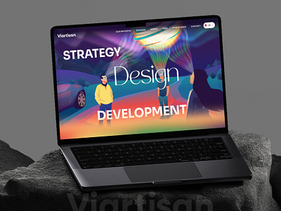 Viartisan - Midway minds collaboration artwork branding design graphic design illustration landingpage ui