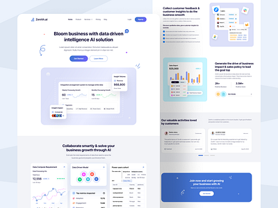 Zenith || An Intelligence AI Solutions product ui ux web website