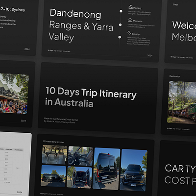 Pitch Deck Presentation - 10 Days Trip Itinerary in Australia presentation deck