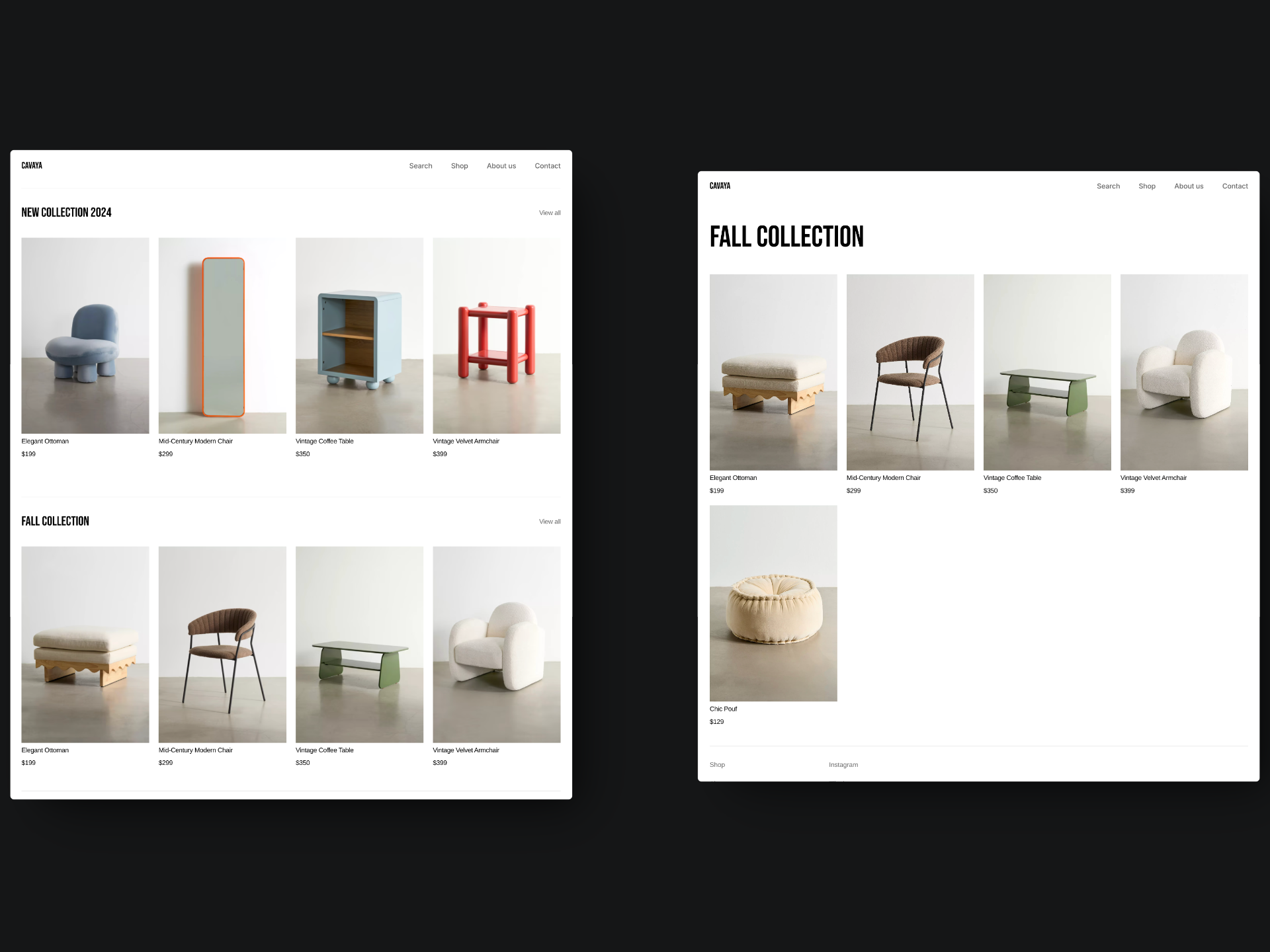 Example of No Code E Commerce Website