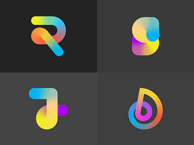 Gradient, Modern, Custom letter logo 3dlogo abstractlogo agency brand identity branding brandingdesign business colorful logo custom gradient graphic design graphicdesign illustration logo logo collection logo design media modern ui vector