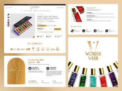 Custom Product Page - Aumex Women’s Health aboxagency branding creativedesign dribbble ecommerce graphic design health product healthcare illustration infographic product page shopify uxdesign web development webdevelopment