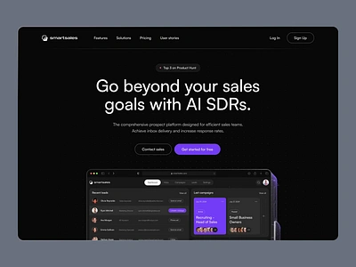 SmartSales – All-in-One Sales Platform app design fintech illustration platform promo saas ui ux