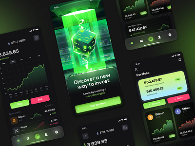 Empowering Financial Freedom - Your Crypto Journey Begins Here app ui ux