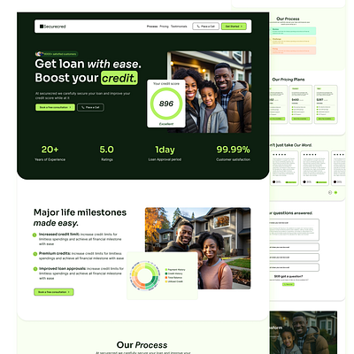 Securecred agency design figma landing landingpage ui webflow