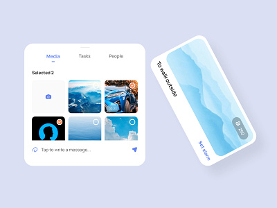 GUI Design Kit app app design attach blue chat clean interface messenger mobile application mobile design toofan ui design ui kit ux design web design