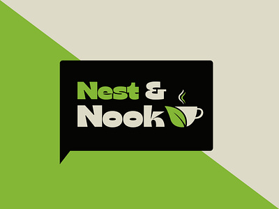 Nest + Nook Tea Cafe Logo Revamp logo