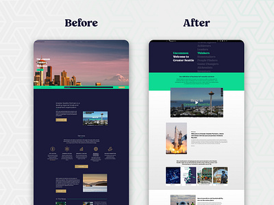 GSP Website Redesign Before and After graphic design redesign website