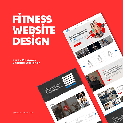 Fitness Creative Websites Design branding design graphic design illustration illustrator landing page landing page design logo ui ux vector web