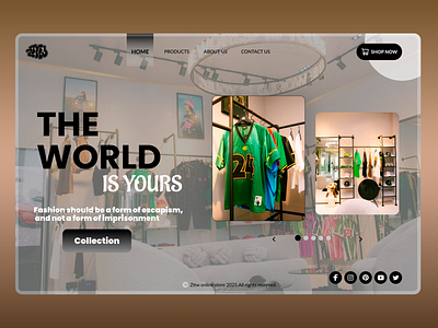 Landing page: Escape with Style – The World is Yours clothing brand clothing store escapism fashion branding fashion design fashion lovers fashion statement fashion website modern fashion new collection online shopping shop now shop online shopping experience street wear stylish apparel trendy clothing urban fashion visual identity website interface