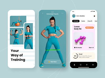 Your Personal Workout Companion 💪📱 app design logo ui ux