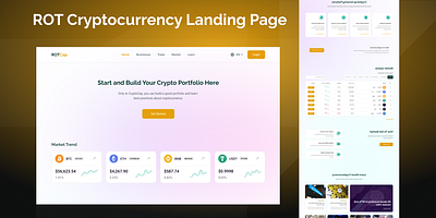 ROT Cryptocurrency Landing Page crypto design inteface ui web3